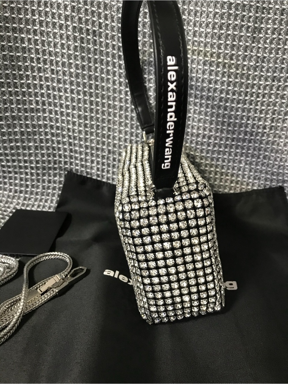 Alexander Wang Diamond Rhinestone Mmesh Bag Purse